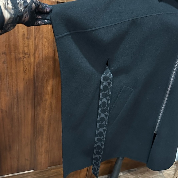Coach Black Women's Sweater Cape with Belt - Picture 9 of 11